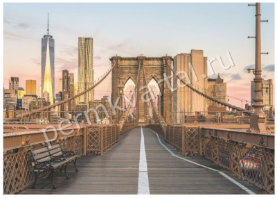 Фотообои бумажные Симфония Бруклинский мост, 8 листов, 2800х2000 мм, (ДК)