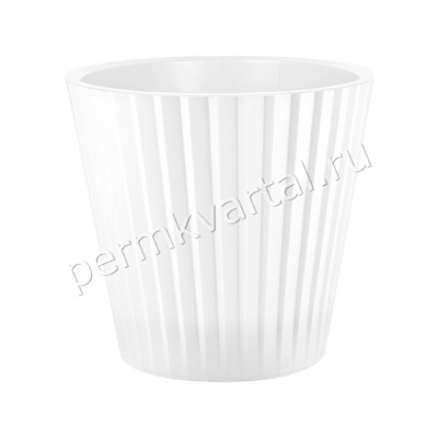 Кашпо пласт д/орхидей 2,0 л d=160 мм Sand Orchid со вставкой Белый жемчуг IG640510038