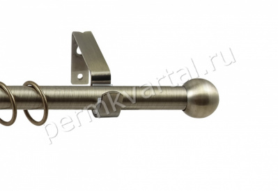 Карниз стеновой LEGRAND кованный раздвижной 1-ряд антик золото шар 120-210см, (ДК)