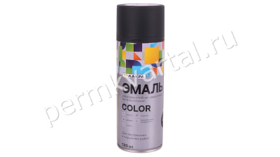 Эмаль аэрозоль ЛАКРА Color универсальная черная матовая (4) 520мл, (ДК)