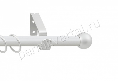 Карниз стеновой LEGRAND кованный раздвижной 1-ряд белый шар 120-210см, (ДК)