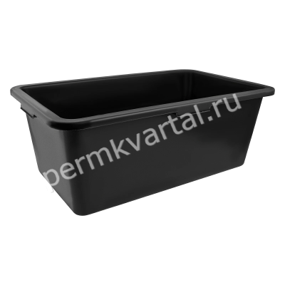 Таз строительный ГИБКИЙ Т4Р Лакра прямоугольный черный 40 л, (ДК)