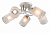 J-LIGHT.Светильник, E27*5*60W, 1243/5C белый/золото