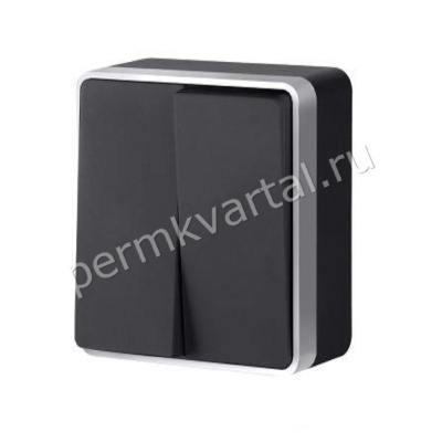 WERKEL.Выключатель Gallant черный (2), WL15-03-01 black, (Под заказ)