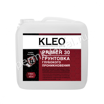Грунтовка глубокого проникновения KLEO PRIMER 30, 3,0 кг (ДК)