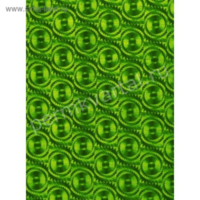 ПКФ БАСС.Пленка самоклеящаяся, голограф. круги зеленые, 0,45х8м