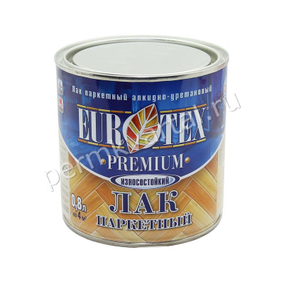 Лак паркетный EUROTEX Premium полуматовый 0,8 л