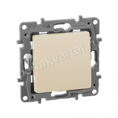 LEGRAND.ETIKA.Выключатель проходной (1) 10A слоновая кость, (ЭИ)