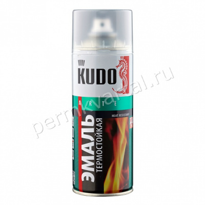 Эмаль аэрозольная термостойкая KUDO KU-5003 белая 400/520 мл