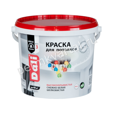 Краска для потолков DALI белый глубокий матовый 5 л, (ДК)