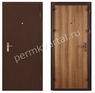 Дверь металлическая ПРОМЕТ Спец PRO BMD 960 L Антик медный/Итал. Орех, 2060*960*45, (ДК)