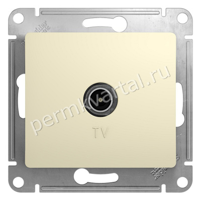SCHNEIDER ELECTRIC.Розетка TV GLOSSA бежевая, GSL000291,(ЭИ)