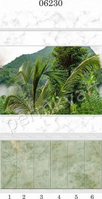 Панель ПВХ PANDA Тайна природы декор 06230 (из 6ти панелей), 2700*8*250мм, (ДК), (Под заказ)