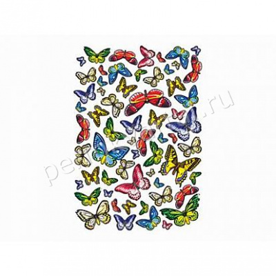 DECORETTO.Картинки самокл. Тропические бабочки, 500*700мм, (ДК)