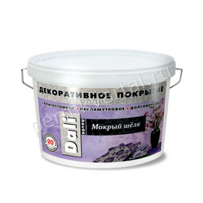 Покрытие декоративное DALI DECOR Мокрый шелк белый перламутровый 2,5 кг
