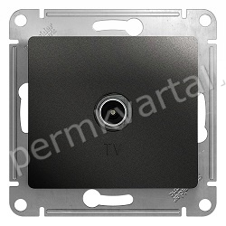 SCHNEIDER ELECTRIC.Розетка TV GLOSSA 1DB оконечная антрацит GSL000791, (ЭИ)