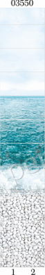 Панель ПВХ PANDA Море фон 03550 (из 2х панелей), 2700*8*250мм, (ДК), (Под заказ)