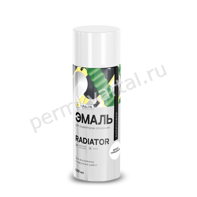 Эмаль аэрозоль ЛАКРА Color Д/РАДИАТОРОВ белая глянцевая (40) 520мл, (ДК)