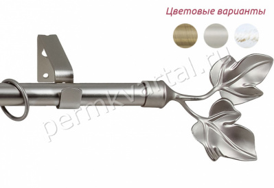 Карниз стеновой LEGRAND кованный раздвижной 1-ряд серый матовый лист 160-300см, (ДК)