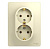 SCHNEIDER ELECTRIC.Розетка GLOSSA (2) с/з бежевый,GSL000224, (ЭИ)