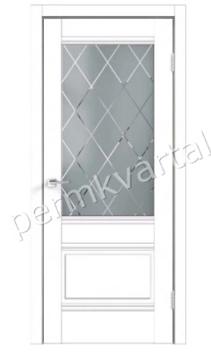 Дверь межкомнатная со стеклом 700х2000мм ВЕЛЛДОРИС ALTO 2V Белый Эмалит, (ДК)