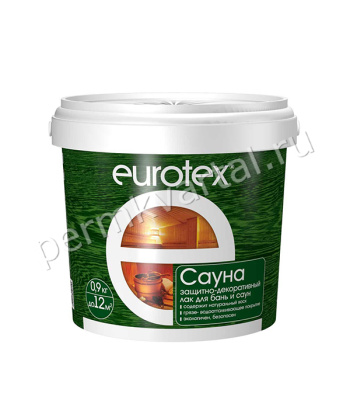 Лак для бань и саун EUROTEX 0,9 кг, (ДК)