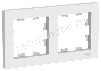 SCHNEIDER ELECTRIC.Рамка универсальная ATLAS DESIGN, (2) белый, ATN000102, (ЭИ+К)