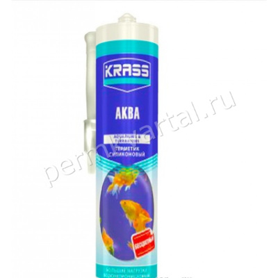Герметик силиконовый аквариумный KRASS бесцветный 300 мл, (ДК) Герметик силиконовый аквариумный KRASS бесцветный 300 мл, (ДК)