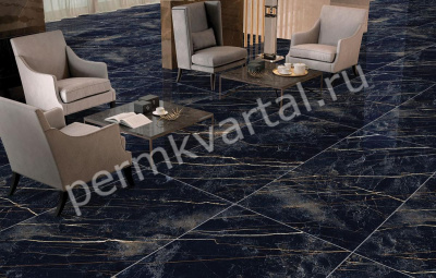 Плитка керамогранит PRIMAVERA NAMIBIA BLACK high glossy 600*1200мм 1,44м2 PR211, (ДК)