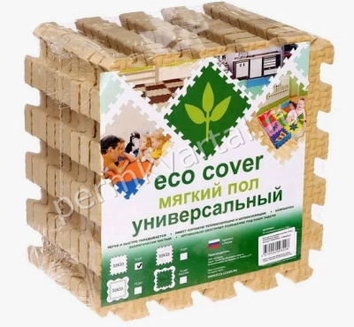 Пол мягкий универсальный 33 × 33 см цвет бежевый, (ДК)