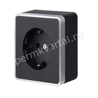 WERKEL.Розетка Gallant черная, (1), WL15-02-01 black, W5071035 (По заказ)