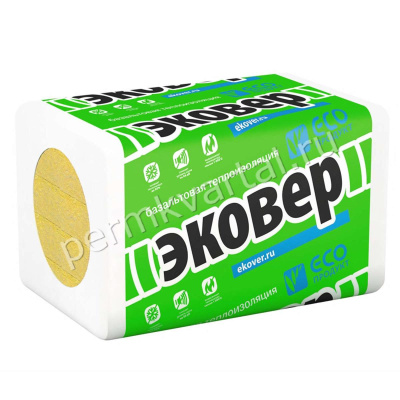Утеплитель ЭКОВЕР 28 плита 1000x600x50 мм 8 шт 28 кг/м³ 4,8 м² базальт