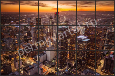 Фотообои бумажные Bellissimo Вид на Лос-Анджелес, 8 листов, 2800х2000 мм, (ДК)