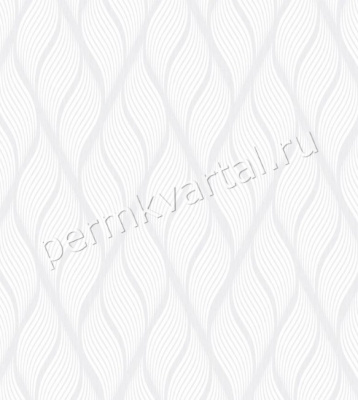 Обои бумажные САРАТОВ Коллекция Волны белые 0,53*10м В115-00, (ДК)