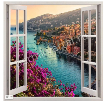 Фотообои бумажные Симфония Французская ривьера, 4 листа, 1398х1398 мм, (ДК)