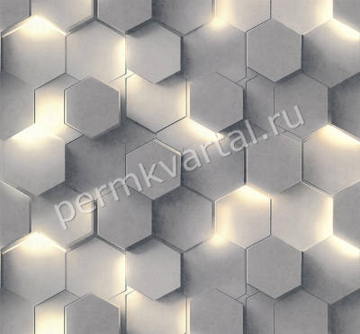 Обои флизелиновые АСПЕКТ Коллекция Гексагон  1,06*10,06м 70669-41, (ДК)