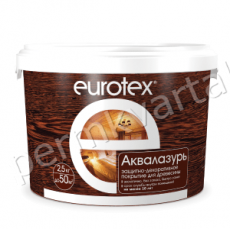 Лак акриловый EUROTEX Аквалазурь Канадский орех 2,5 кг, (ДК)