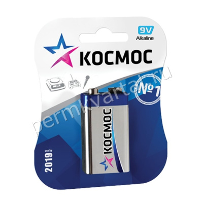 КОСМОС.Батарейка 1шт 6LR61