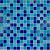 ELADA MOSAIC.Мозаика MC128 сине-голубой микс, 327*327*4мм, (под заказ), (ДК)