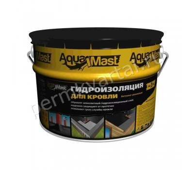 Мастика гидроизоляционная битумно-резиновая ТЕХНОНИКОЛЬ AquaMast для кровли 3 кг