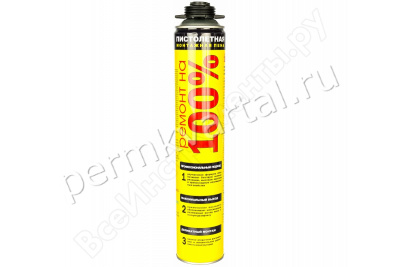 Пена монтажная пистолетная профессиональная РЕМОНТ НА 100% всесезонная 700 мл, (ДК) Пена монтажная пистолетная профессиональная РЕМОНТ НА 100% всесезонная 700 мл, (ДК)