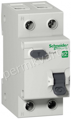 SCHNEIDER.Easy9 Автомат-выключатель дифференц., 1P+N/16А/30мА/C/AC/4,5кА/230В, EZ9D34616,(ЭИ)
