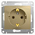 SCHNEIDER ELECTRIC.Розетка GLOSSA (1) с/з титан,GSL000443, (ЭИ)