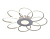AMBRELLA.Светильник светодиод потол без пульта FL430/8+1 WH 96W 4200K 630*630*60 