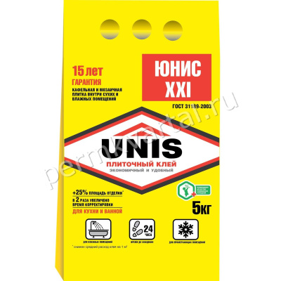 Клей для плитки UNIS XXI 5 кг
