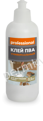 Клей ПВА PROFESSIONAL сверхсильный 0,5 кг (К+ДК)