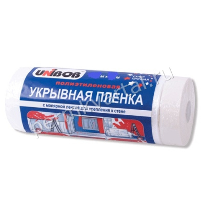 Пленка укрывная с лентой малярной прозрачная 1,1мх30 м