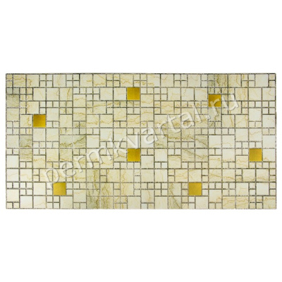 Панель ПВХ GRACE Мрамор золото, 480х955мм, (ДК)