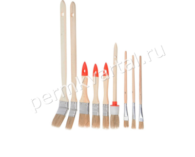 Набор кистей плоских Т4Р/TOOLBERG 10шт, (ДК)