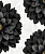 Обои бумажные САРАТОВ Цветок черный 0,53*10м в124-07, (ДК)